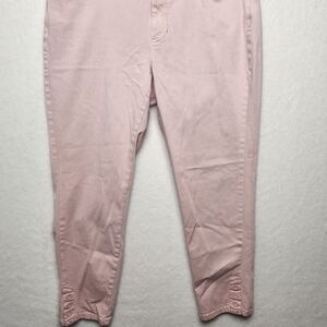 J Jills Denim Authentic Fit Slim Ankle Women's Size 12p Pastel Pink